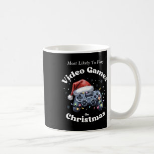 Caneca De Café Mais Propenso a Jogar Videojogos no Natal - Divert