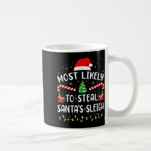 Caneca De Café Mais Propenso a Roubar o Trenó do Papai Noel Famíl