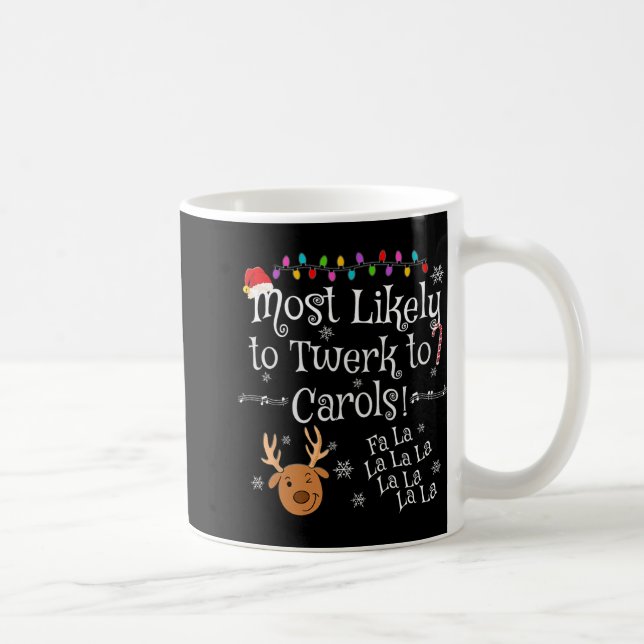 Caneca De Café Mais Propenso a Twerk para Carols Fa La La La Dive (Direita)