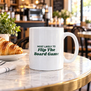 Caneca De Café Mais Propenso a Virar o Tabuleiro do Jogo de Natal