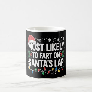 Caneca De Café Mais Provável a Peidar no Colo do Papai Noel Famíl