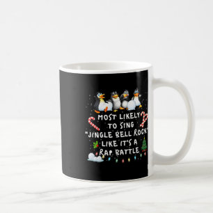 Caneca De Café Mais Provável A Pijama De Natal De Jingle Bell Eng