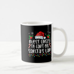 Caneca De Café Mais Provável De Peidar No Colo De Papai Noel Famí