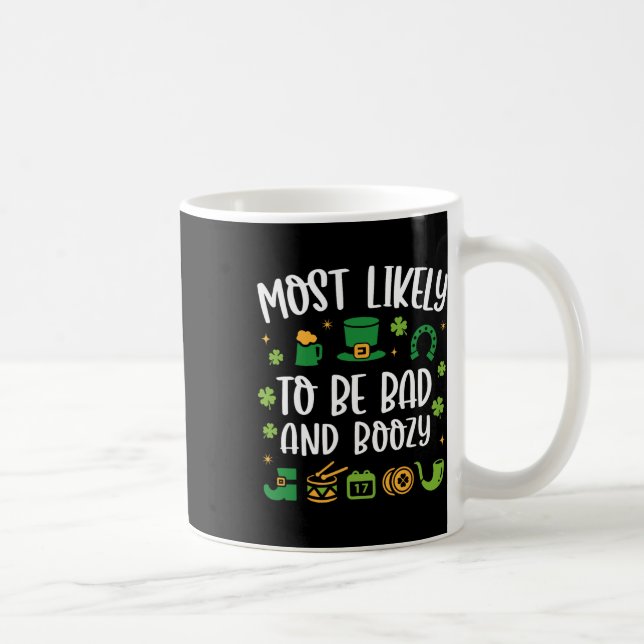 Caneca De Café Mais Provável de Ser D e Divertido e Embriagado Di (Direita)