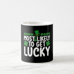 Caneca De Café Mais Provável de Ter Sorte Dia de São Patrício Irl