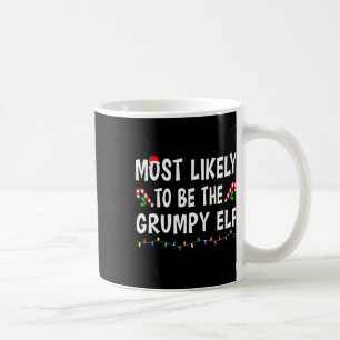 Caneca De Café Mais Provável É A Família Engraçada Do Elf Xmas