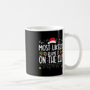 Caneca De Café Mais Provável É Culpá-Lo Na Família De Papais noei