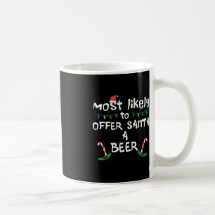 Caneca De Café Mais Provável Oferece Papais noeis Da Família Xmas