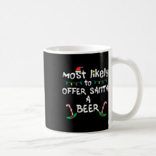 Caneca De Café Mais Provável Oferece Papais noeis Da Família Xmas