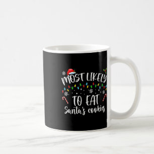 Caneca De Café Mais Provável Para Comer Cookies De Papai noel