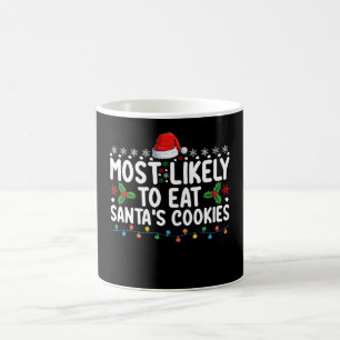Caneca De Café Mais Provável Para Comer Cookies De Papai noel