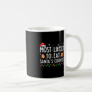Caneca De Café Mais Provável Para Comer O Natal Da Família Santas