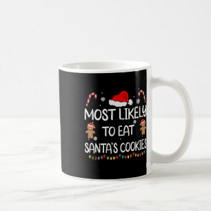 Caneca De Café Mais Provável Para Comer O Natal Da Família Santas