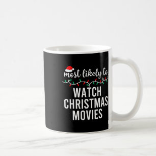 Caneca De Café Mais Provável Para O Pijama Familiar Fora De Natal