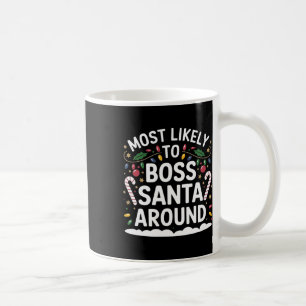 Caneca De Café Mais Provável Para Papais noeis Chefe Em Torno Da