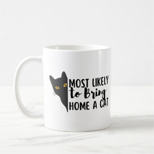 Caneca De Café Mais Provável Para Trazer Um Gato Para Casa