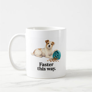 Caneca De Café Mais Rápido Desta Forma Humor Canino Alimentador L