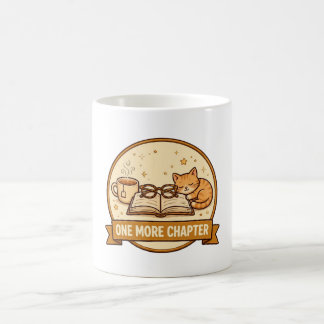 Caneca De Café Mais um Capítulo — Livro Aconchegante, Chá & Gato