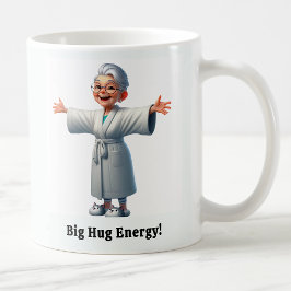 Caneca De Café Mais velho alegre Cidadão em um Robe Cozy