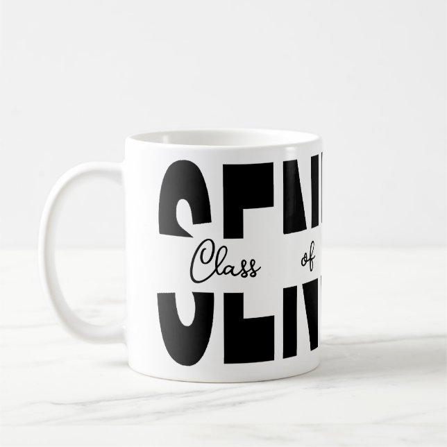 Caneca De Café Mais velho preto clássico personalizado (Esquerda)