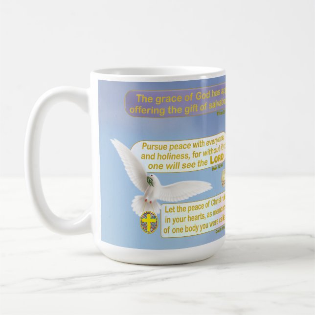 Caneca De Café mais versos de Bíblia para acordar! (Esquerda)
