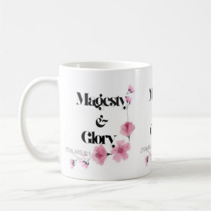 Caneca De Café Majestade e Glória, Verso Bíblia, Citação Bíblia
