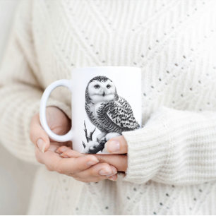 Caneca De Café Majestade Snowy Owl Perched