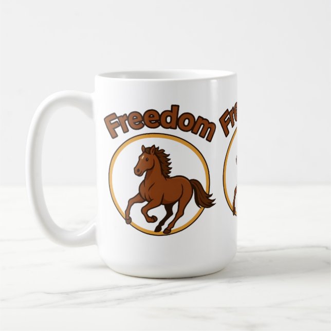 Caneca De Café **Majestic Arabian Horse in the Golden Desert** (Esquerda)