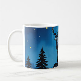 Caneca De Café Majestic Reindeer by Moonlight Coffee Mug