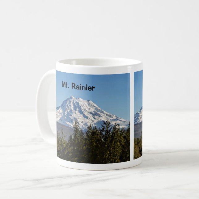 Caneca De Café Majestoso Mt. Rainier (Frente Esquerda)