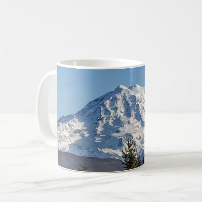 Caneca De Café Majestoso Mt. Rainier (Frente Esquerda)