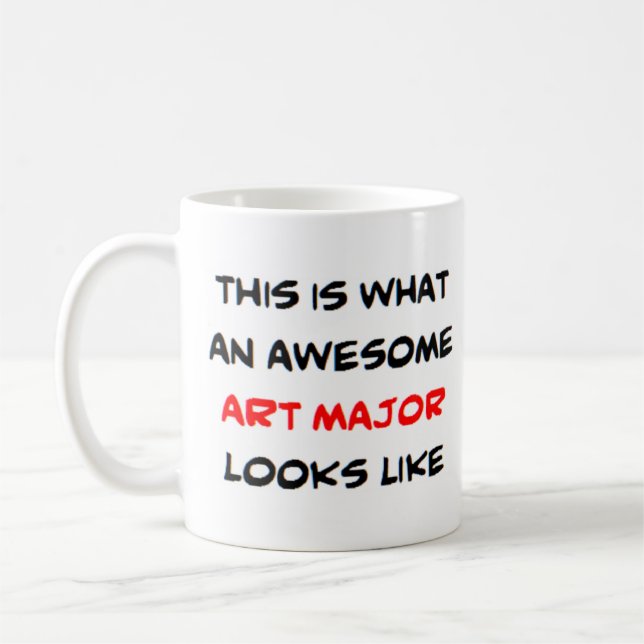 Caneca De Café major de arte, incrível (Esquerda)