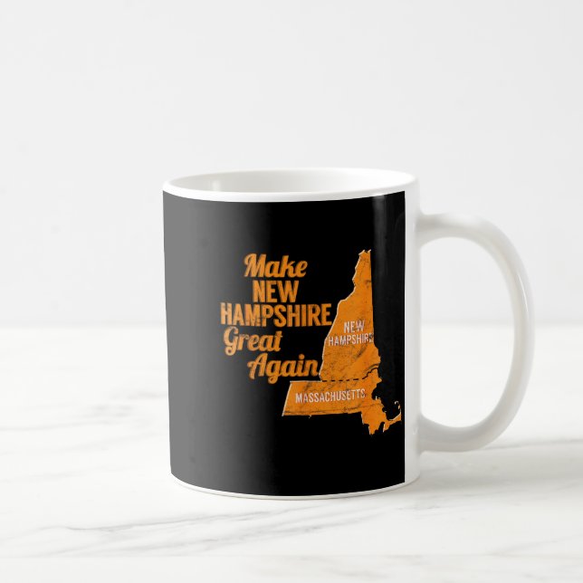 Caneca De Café Make New Hampshire Great Again Build A Wall  (Direita)