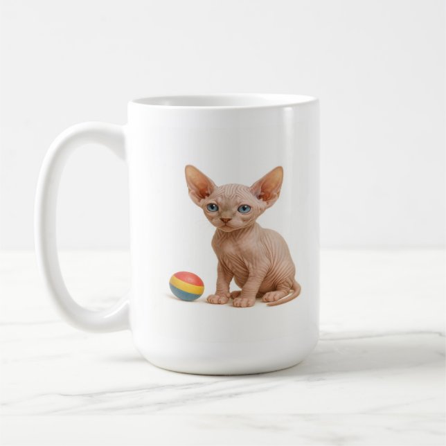 Caneca De Café Mal Contido - Sphynx Kitten (Esquerda)