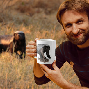 Caneca De Café Mal-doido Badger atacando a arte Cobra