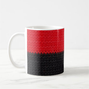 Caneca De Café Mala vermelha-preta: armação listrada.