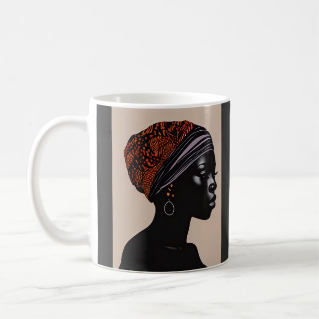 Caneca De Café Malabarismo da Mulher Americana Negra Silhouette (Esquerda)