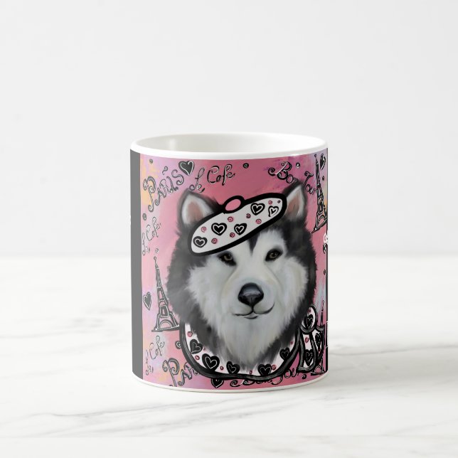 Caneca De Café Malamute do Alasca (Centro)