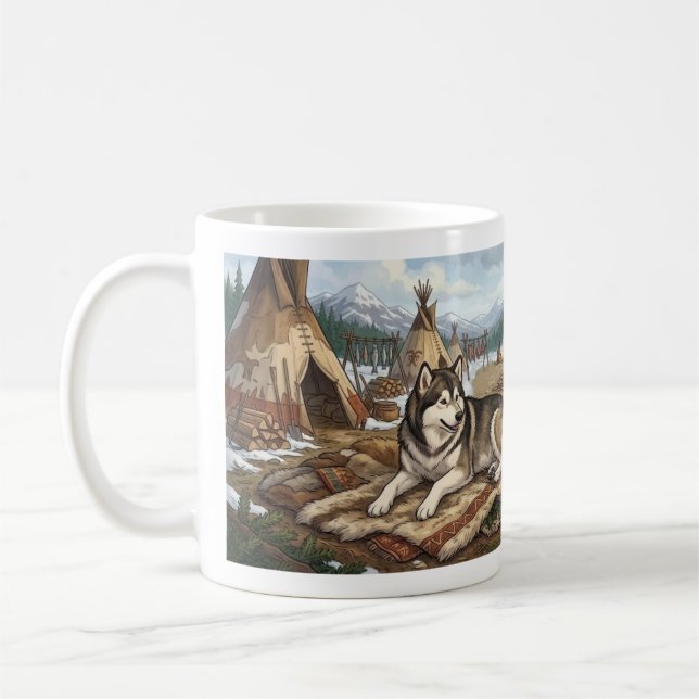 Caneca De Café Malamute Nativo   (Esquerda)