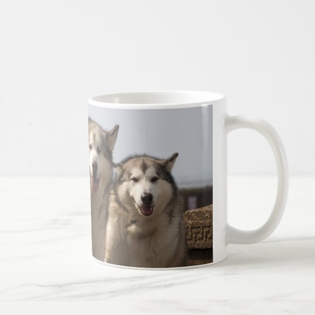 Caneca De Café Malamutes do Alasca (Direita)
