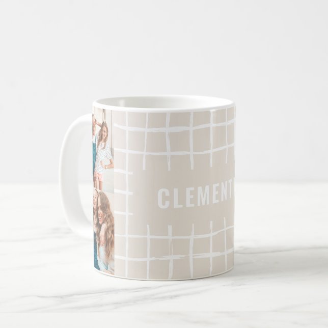Caneca De Café Malha natural 4 Fotografia mínima moderna (Frente Esquerda)