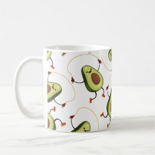 Caneca De Café Malhação Avocado: Padrão de Vintagem Bonita