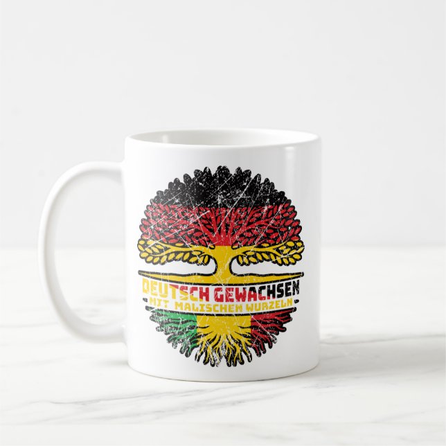 Caneca De Café Mali Malisch Deutsch Deutschland Baum Wurzel (Esquerda)