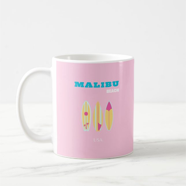 Caneca De Café Malibu, Praia Malibu, Papoilas, Garota de Papoila, (Esquerda)