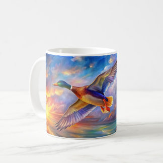 Caneca De Café Mallard Duck Cama Cerâmica Para Pássaros