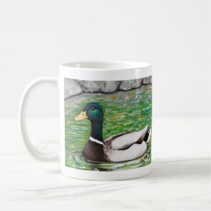 Caneca De Café Mallard Duck Painting