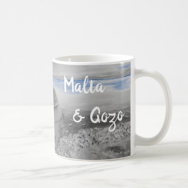 Caneca De Café Malta e Gozo Souvenir Mug (Direita)