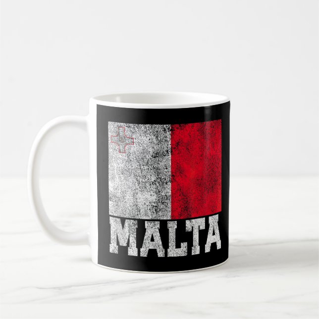 Caneca De Café Malta Flag National Pris Roots Country Family Nat (Esquerda)
