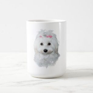 Caneca De Café Maltês de Elegance Fluffy Beauty