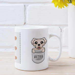 Caneca De Café Maltês Fofo Personalizado para Amante de Cães Aman